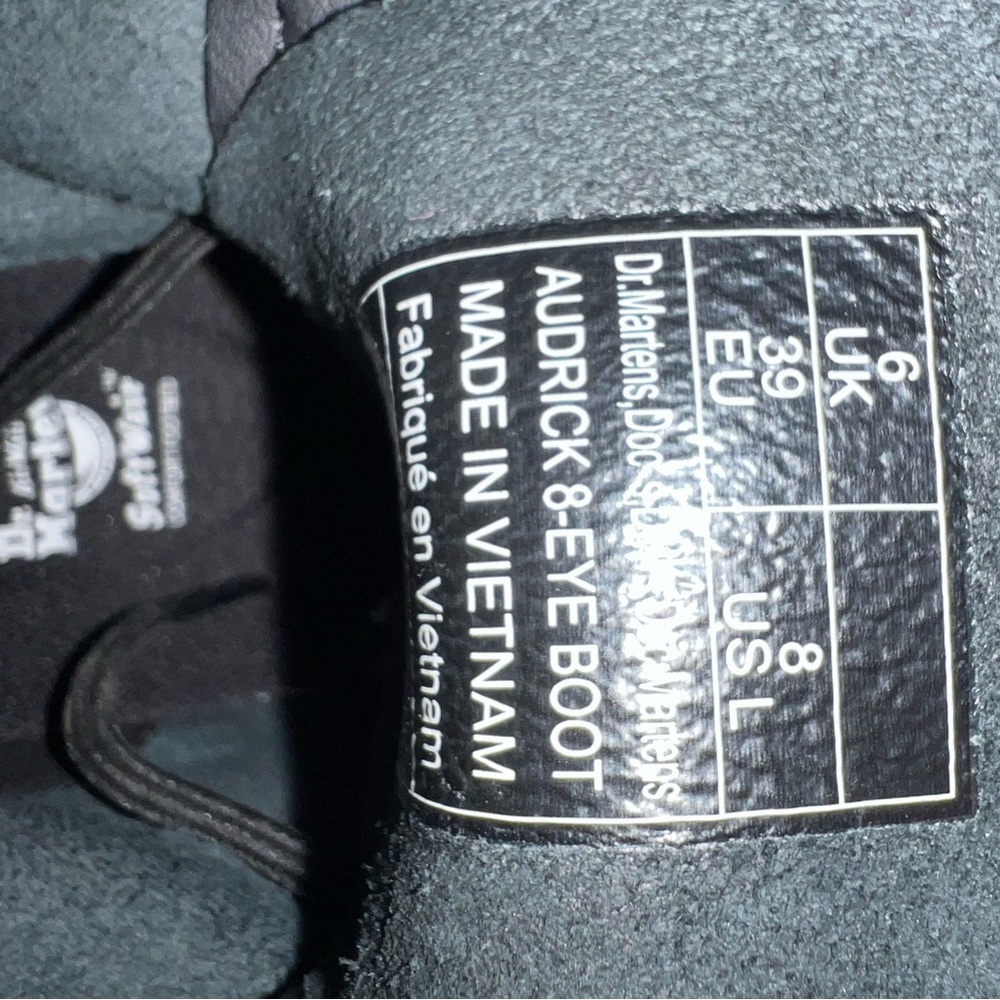 Dr. Martens Audrick 8-Eye Black Boots - Picture 4 of 7
